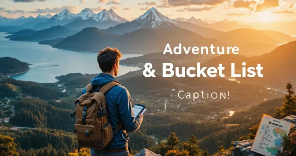 Adventure And Travel Bucket List Captions