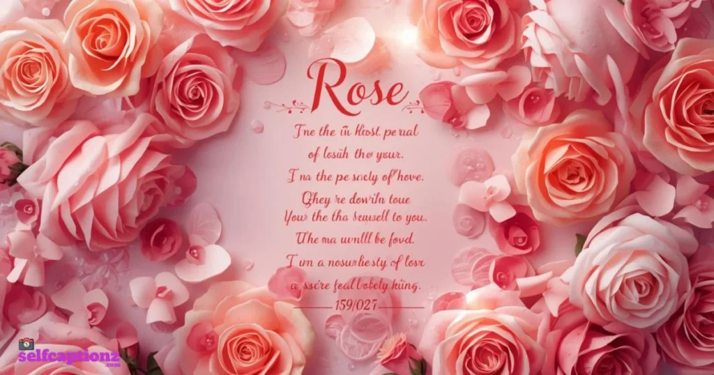 Rose Captions With Lyrics For Instagram