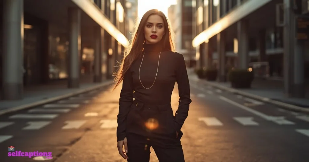 Black Outfit Captions For Girls