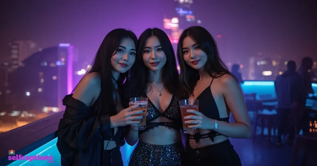 Lit Party Trio Captions For Instagram