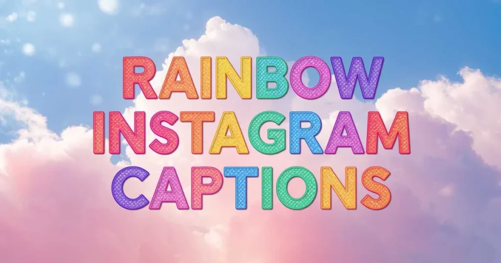 Short Aesthetic Rainbow Captions